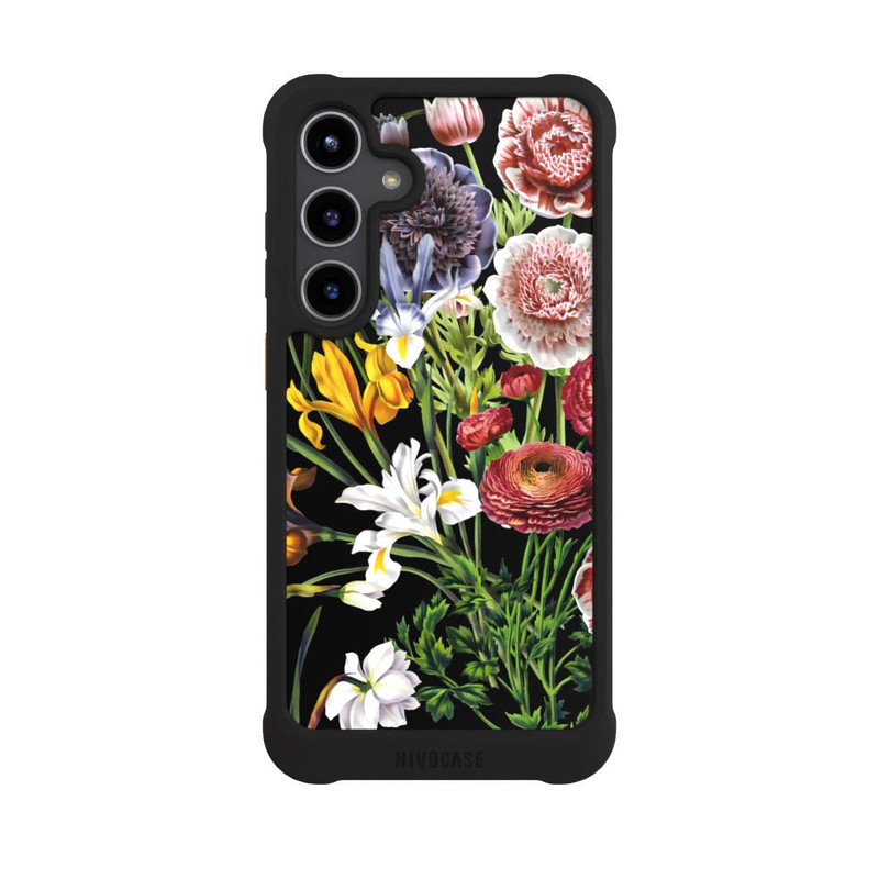 Galaxy S24 + NIVOmax Altes Blumenmuster
