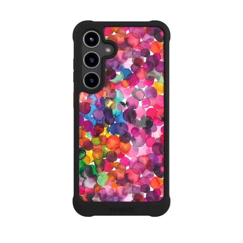 Galaxy S24 + NIVOmax Überlappende Aquarellpunkte