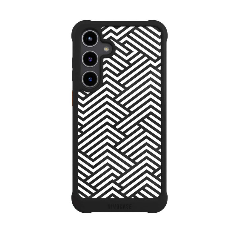 Galaxy S24 + NIVOmax Schwarz und Weiß ZigZag