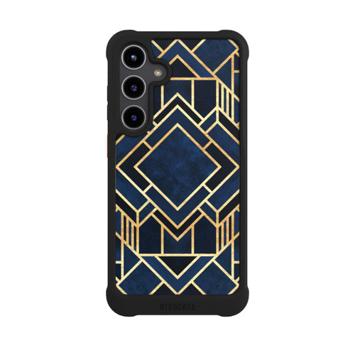 Samsung Galaxy S24+ NIVOmax Kunst Deko Blau Golddruck