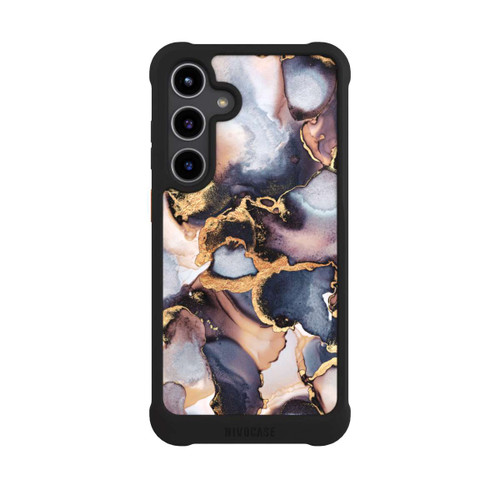 Samsung Galaxy S24+ NIVOmax Verträumte Tinte Grau-Golddruck