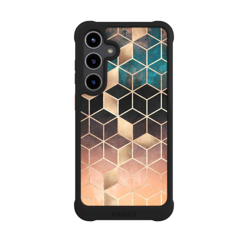 Samsung Galaxy S24+ NIVOmax Ombre Dream Cubes Gold Print