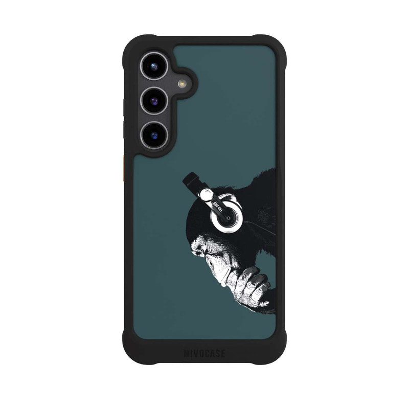 Galaxy S24 + NIVOmax Denkender Affe Blau