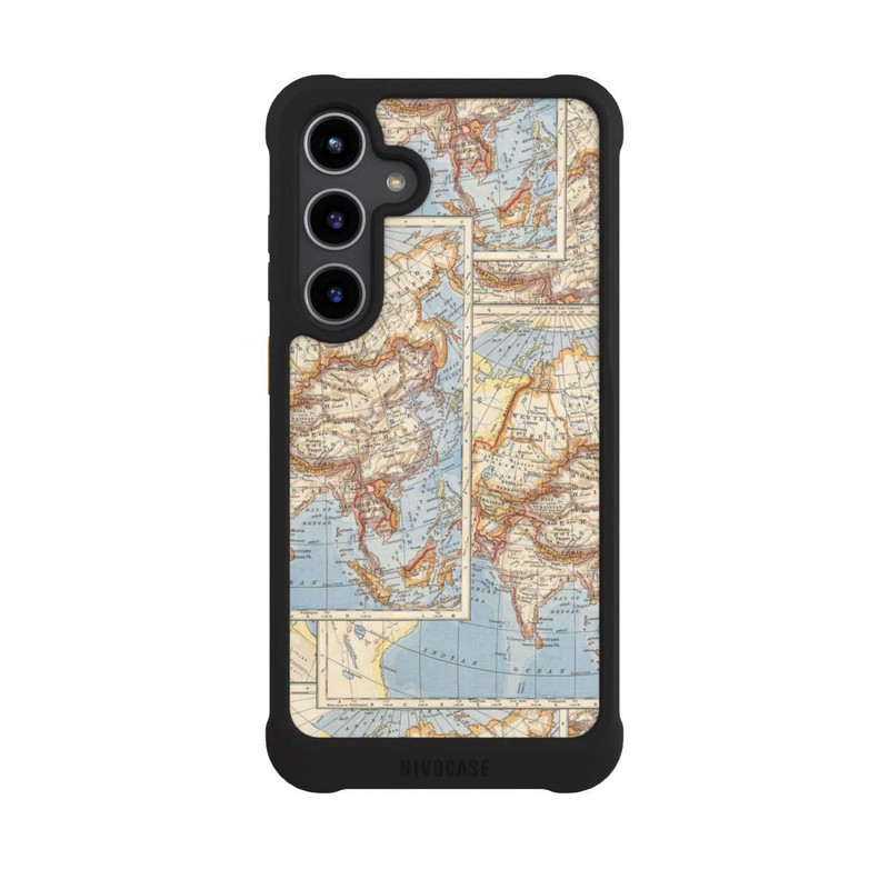 Galaxy S24 + NIVOmax Carte du monde vintage