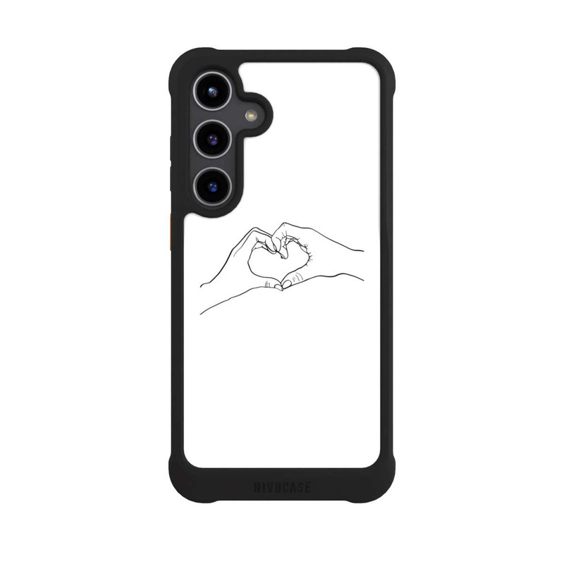 Galaxy S24 + NIVOmax Line Art mains d'amour
