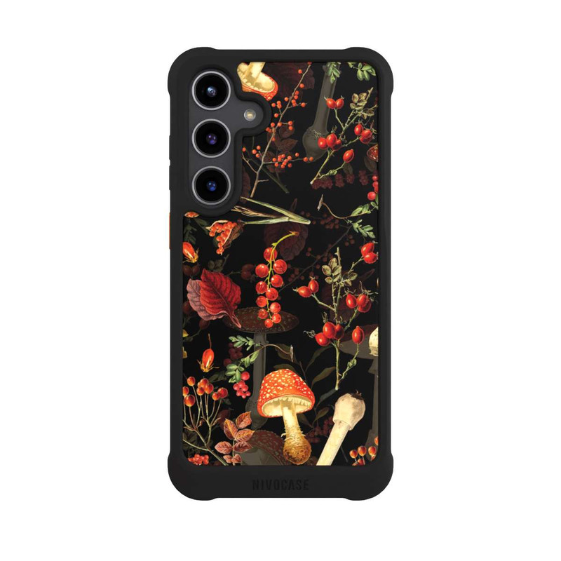 Galaxy S24 + NIVOmax Mushroom Pattern Black