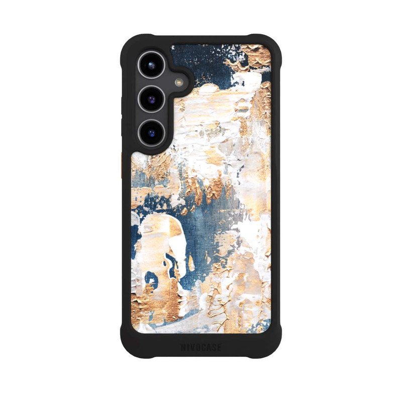 Galaxy S24 + NIVOmax Abstraktion Blau und Gold