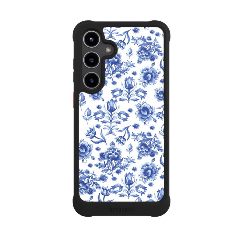 Galaxy S24 + NIVOmax Blue Flower Pattern - Delft (NL)