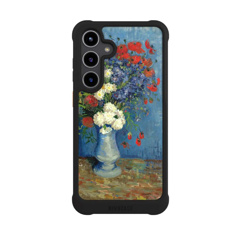 Galaxy S24 + NIVOmax Stillleben Vase mit Kornblumen und Mohnblumen von Vincent Van Gogh