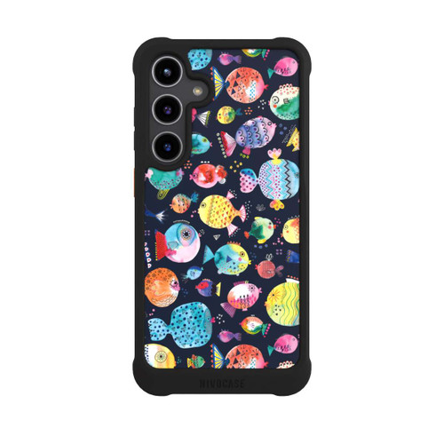 Samsung Galaxy S24+ NIVOmax Strandkugelfische Kinder Marineblau