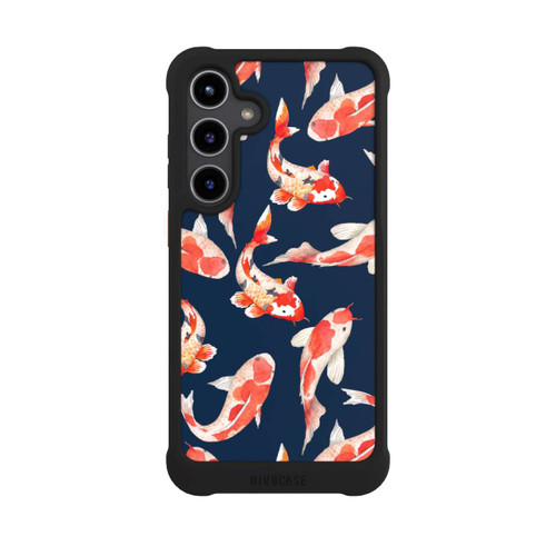 Samsung Galaxy S24+ NIVOmax Koi auf blauem Hintergrund