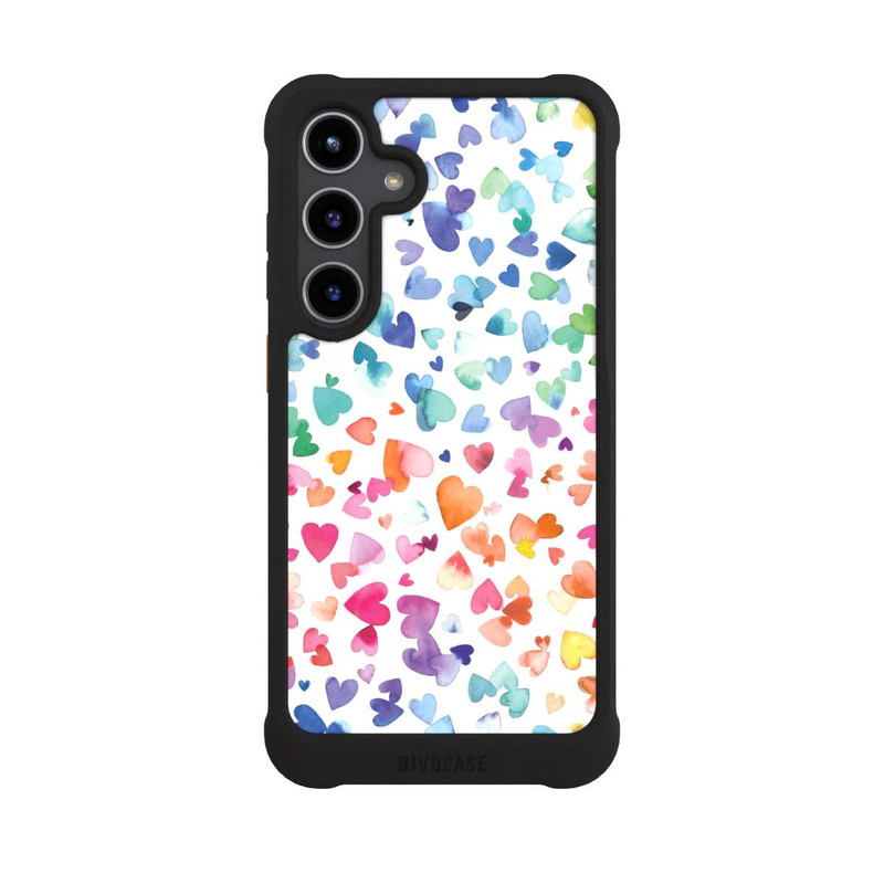 Galaxy S24 + NIVOmax Coeurs d'amour aquarelle