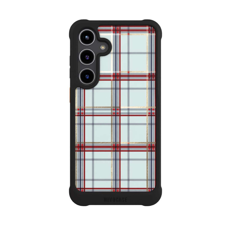 Galaxy S24 + NIVOmax Tartan Bleu