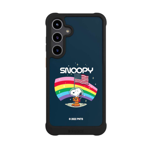 Samsung Galaxy S24+ NIVOmax Snoopy Weltraumreisender Regenbogen
