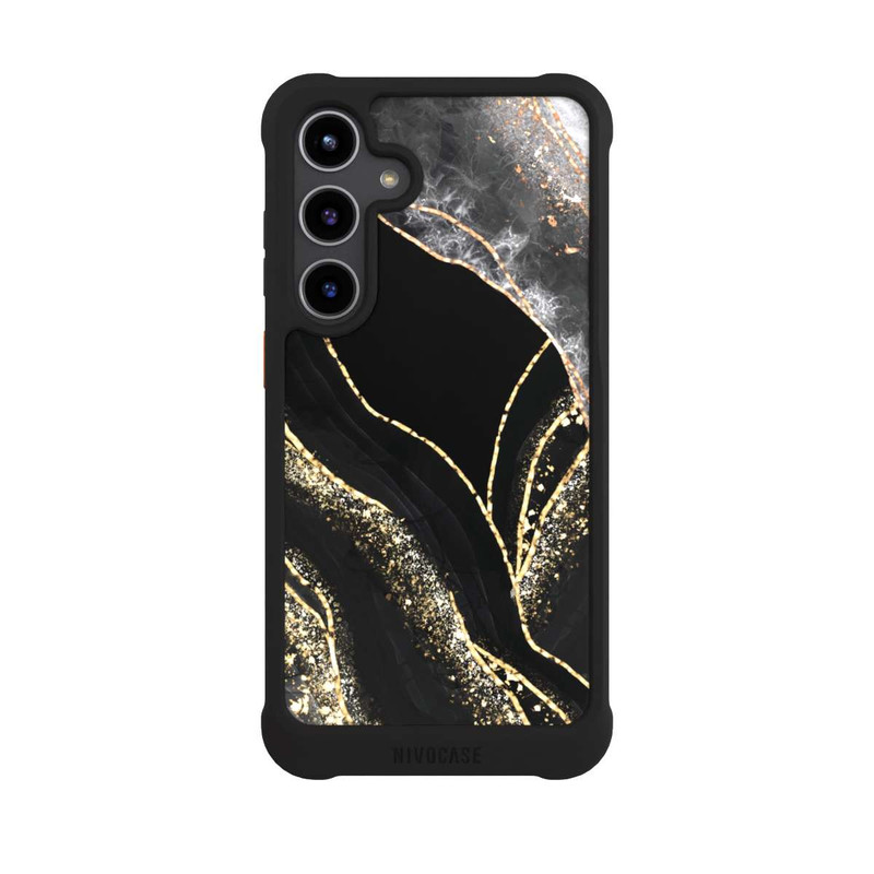 Galaxy S24 + NIVOmax Marbre Sombre Or