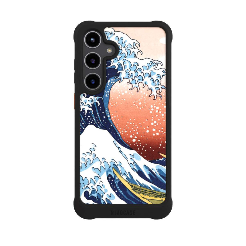 Galaxy S24 + NIVOmax La Grande Vague de Kanagawa Rouge