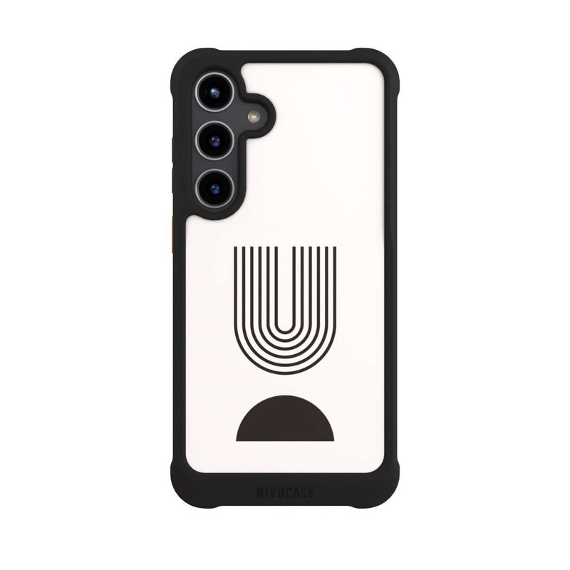 Galaxy S24 + NIVOmax Moderne Kunst Schwarze Linien