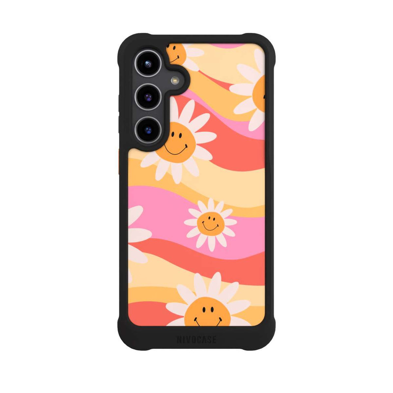 Galaxy S24 + NIVOmax Retro Smiles Orange Colorful