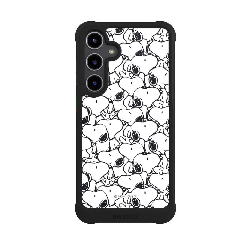Galaxy S24 + NIVOmax Snoopy Muster Schwarz und Weiß