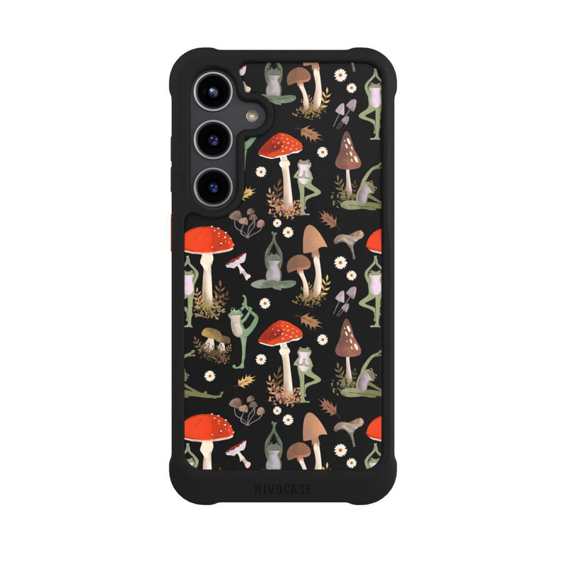 Galaxy S24 + NIVOmax Yoga-Frösche mit Pilzen