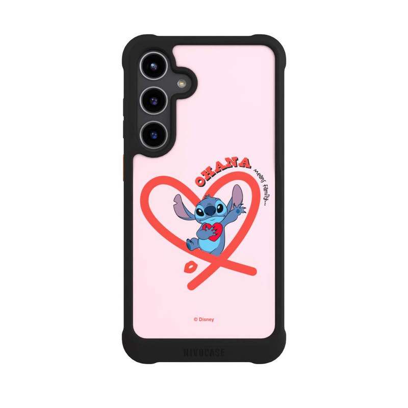 Galaxy S24 + NIVOmax Stitch Ohana Rosa Herz