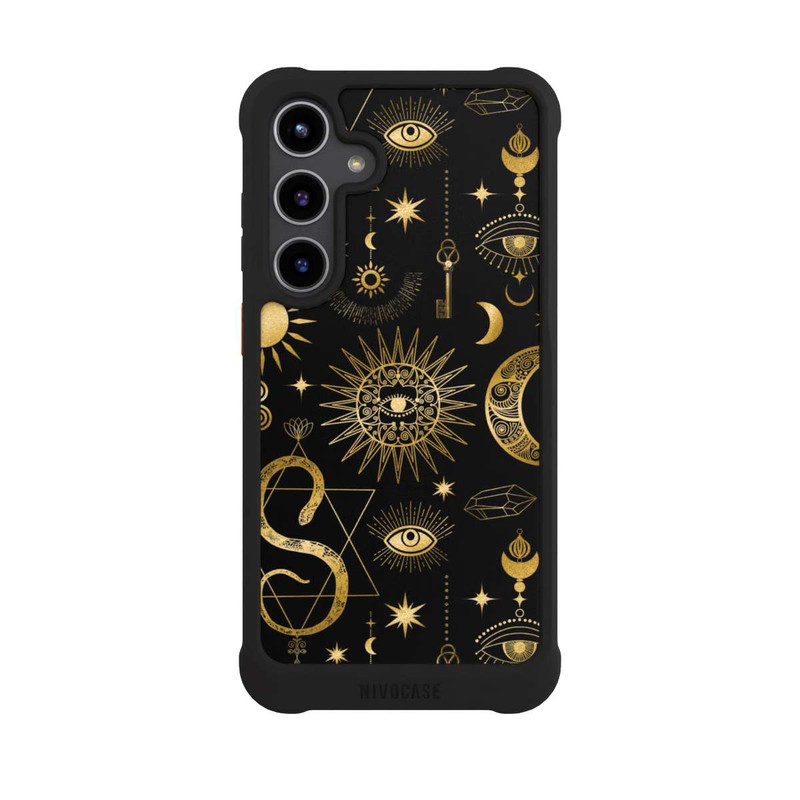 Galaxy S24 + NIVOmax Soleil et Lune Célestes Steampunk