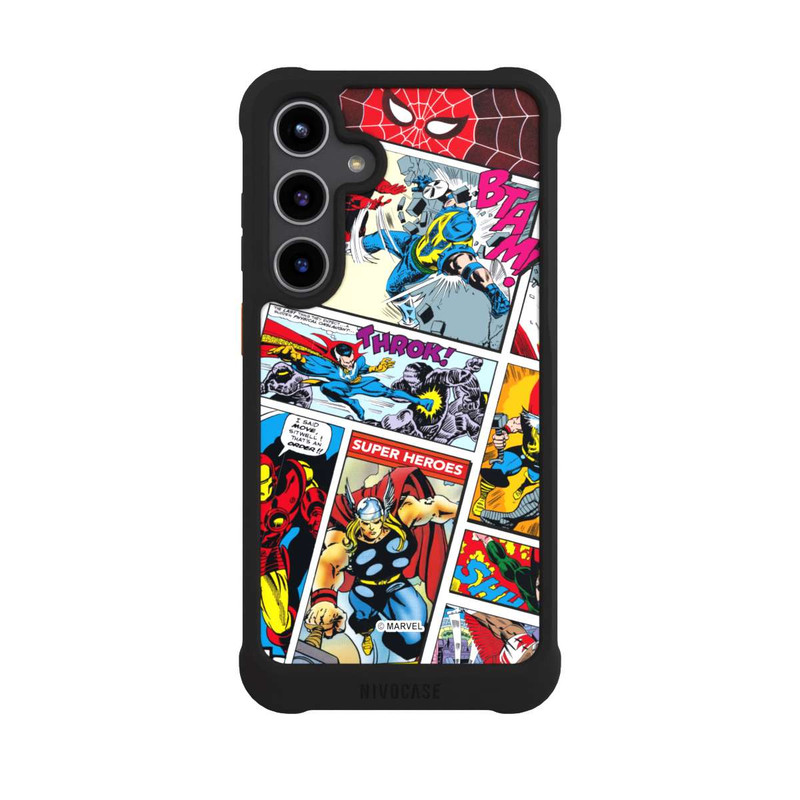 Galaxy S24 + NIVOmax Marvel Retro Comic Blue