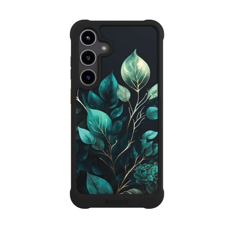 Galaxy S24 + NIVOmax Eukalyptus dunkler Hintergrund