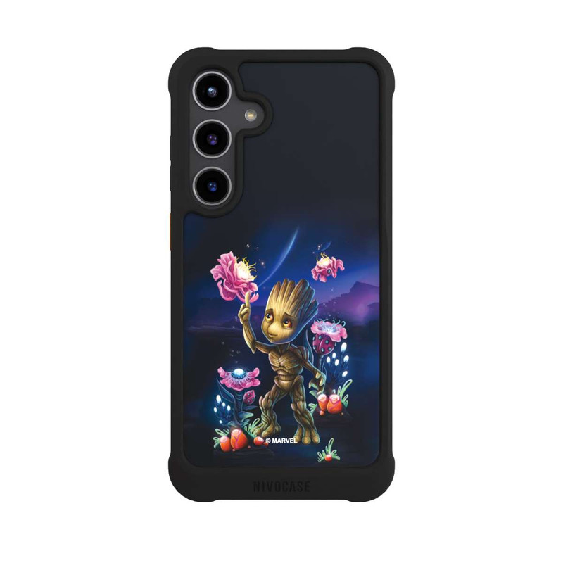 Galaxy S24 + NIVOmax Baby Groot Blumen