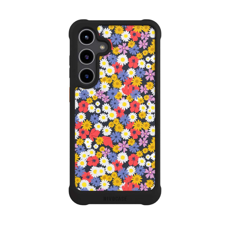 Galaxy S24 + NIVOmax Motif de fleurs sauvages