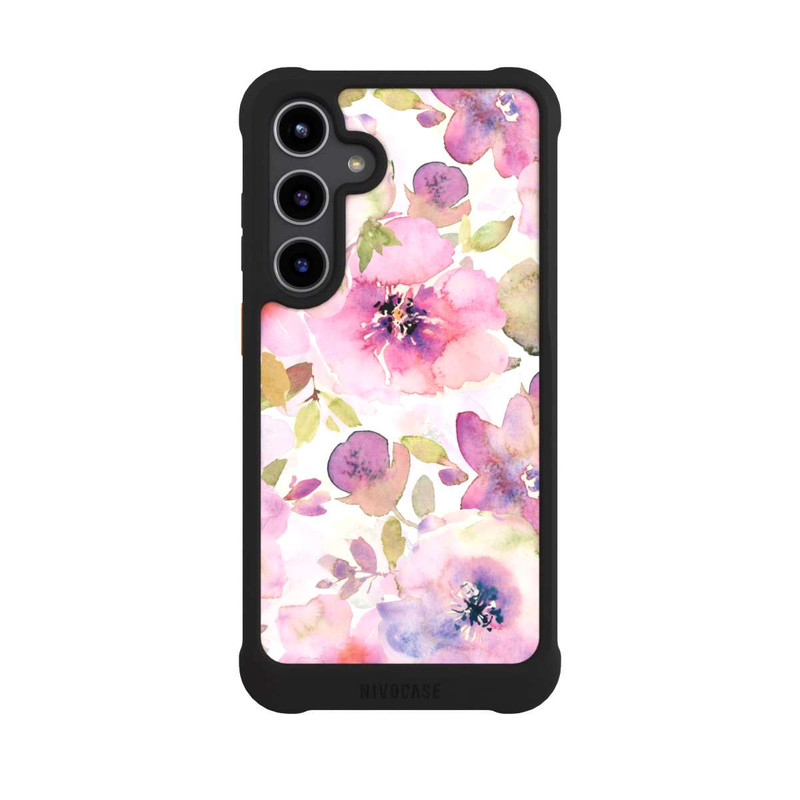 Galaxy S24 + NIVOmax Tapete mit rosa Blumen