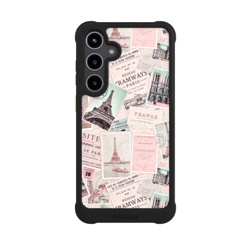 Samsung Galaxy S24+ NIVOmax Vintage Paris Postcards Pattern