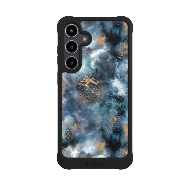 Galaxy S24 + NIVOmax Smoky Marble Watercolor Navy