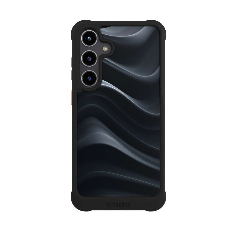 Galaxy S24 + NIVOmax Black Waves Texture