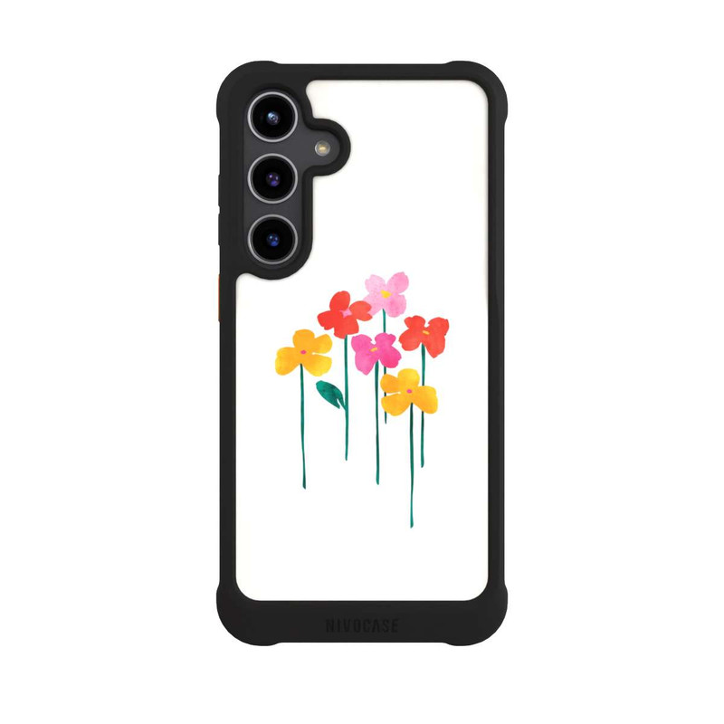 Galaxy S24 + NIVOmax Kleine glückliche Blumen