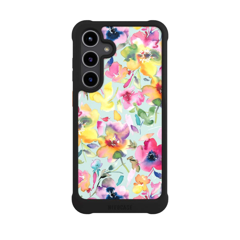 Galaxy S24 + NIVOmax Artistique été floral psychédélique