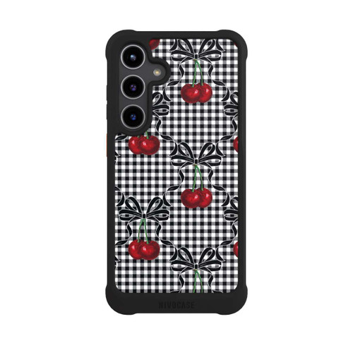 Samsung Galaxy S24+ NIVOmax Kirschen Muster Schwarz