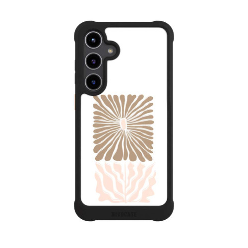 Samsung Galaxy S24+ NIVOmax Eckige Blume Hellbraun
