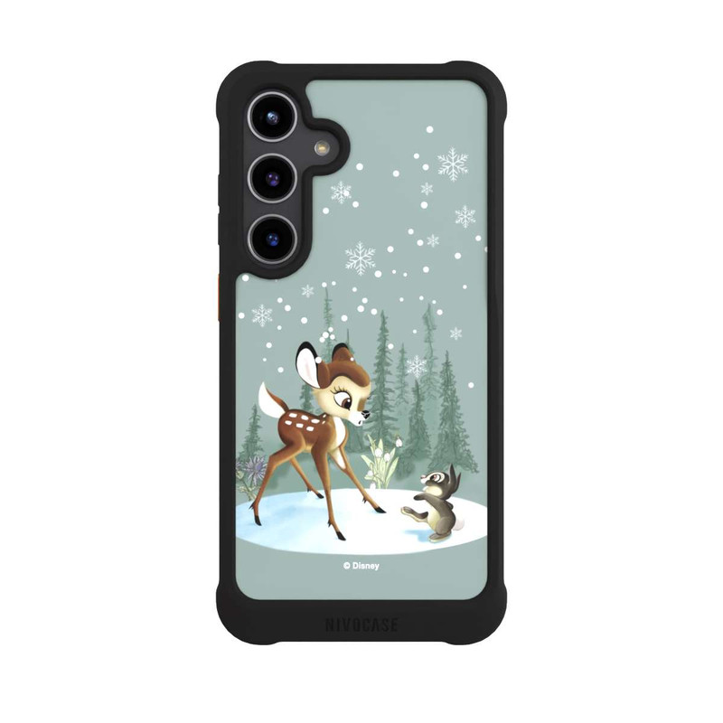 Galaxy S24 + NIVOmax Bambi et Panpan Monde Hivernal