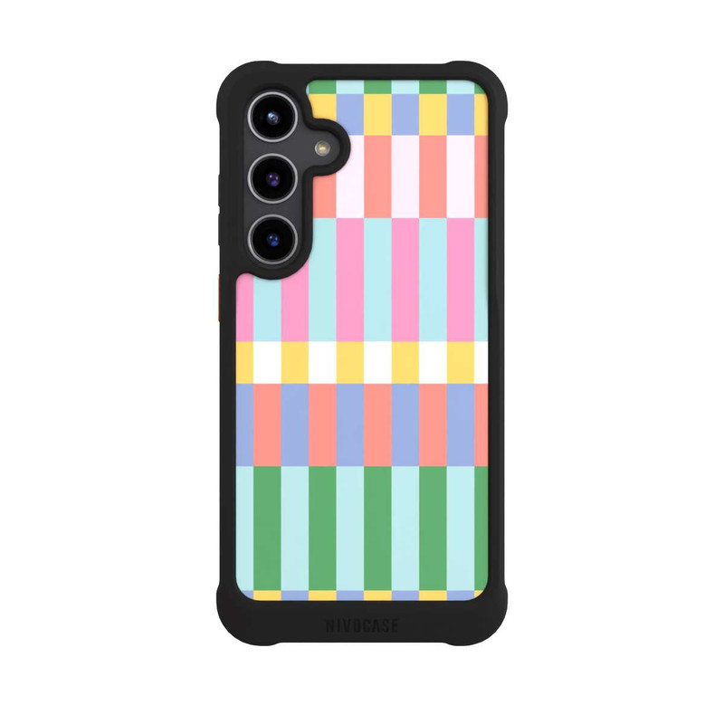 Galaxy S24 + NIVOmax Checked Theme Pastel