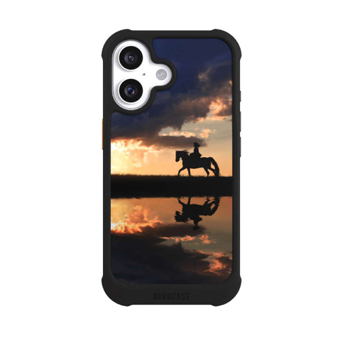 Apple iPhone 16 NIVOmax Ausritt im Sonnenuntergang
