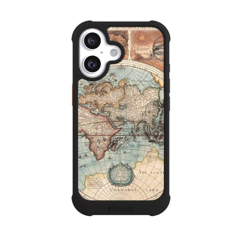 iPhone 16 NIVOmax Vintage Weltkarte