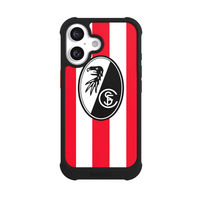 iPhone 16 NIVOmax SC Freiburg - Rot Gestreift