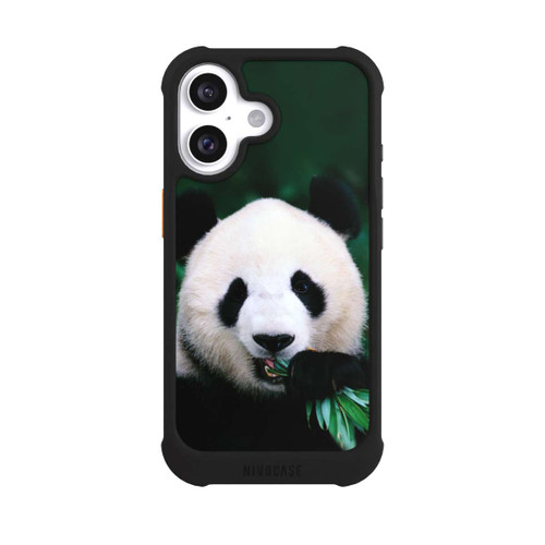 Apple iPhone 16 NIVOmax Panda mit Bambus