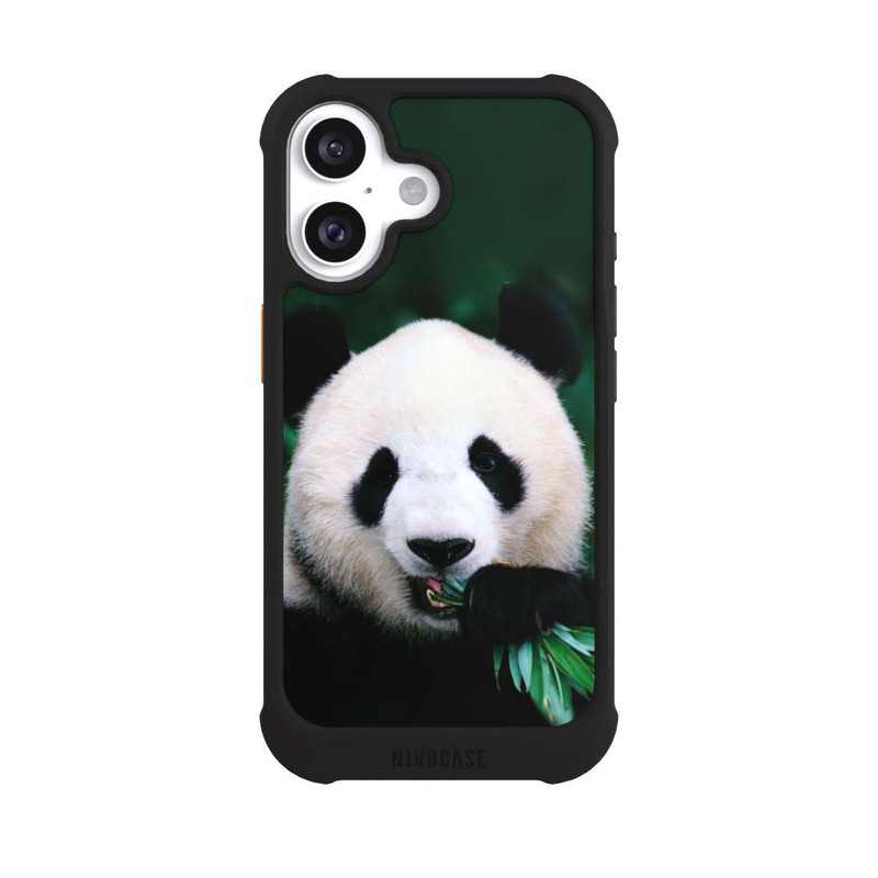 iPhone 16 NIVOmax Panda mit Bambus