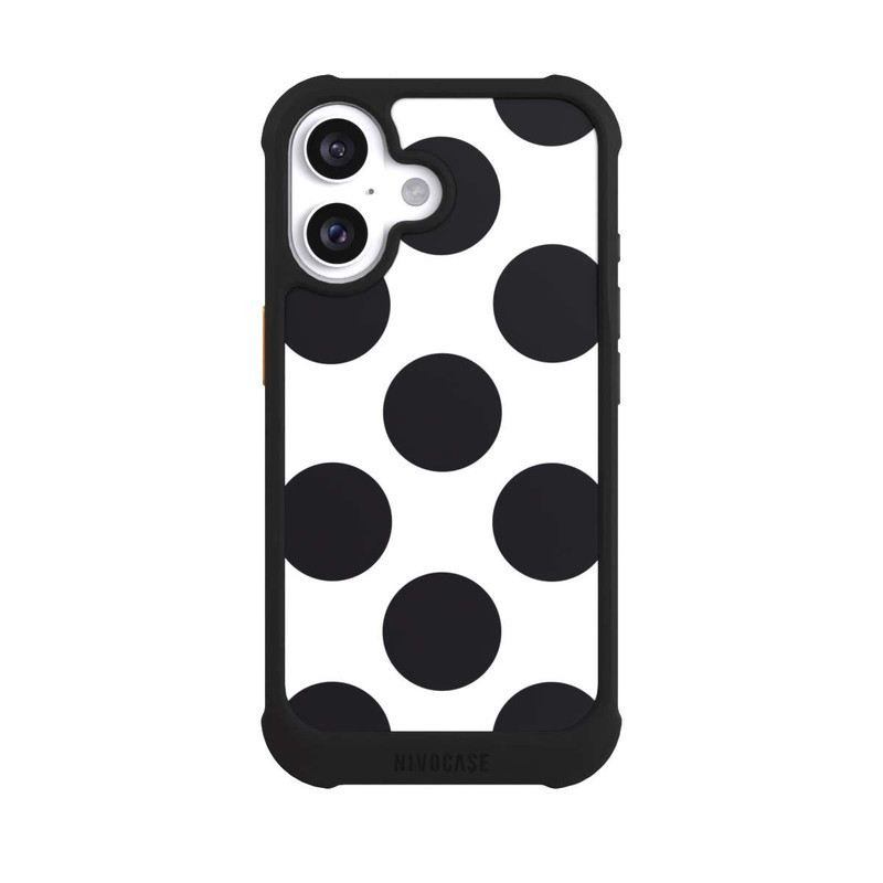 iPhone 16 NIVOmax Big Dots - white