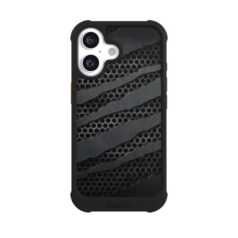 iPhone 16 NIVOmax Grey Metal Scratches