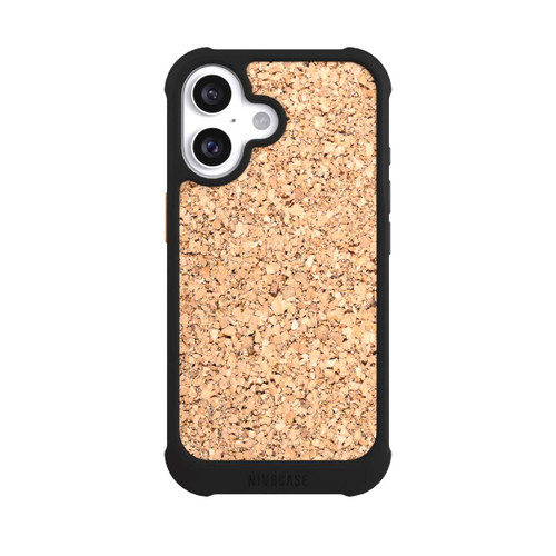 Apple iPhone 16 NIVOmax Kork Holzlook
