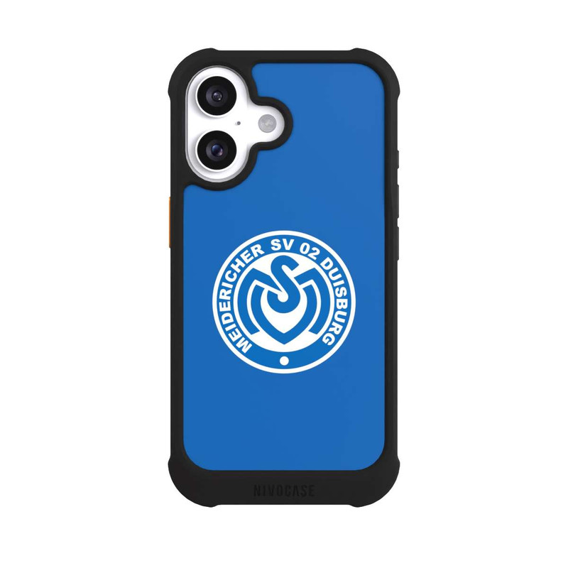 iPhone 16 NIVOmax MSV Logo auf Blau