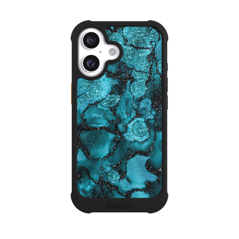 iPhone 16 NIVOmax Paillettes Bleues